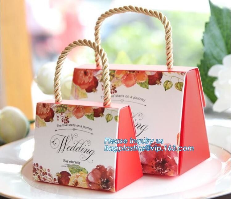 Customized Red Printed Kraft Paper Shopping Bag with Ribbon Handles and Bowknot,Kraft Paper Shopping Bag with Kinds off