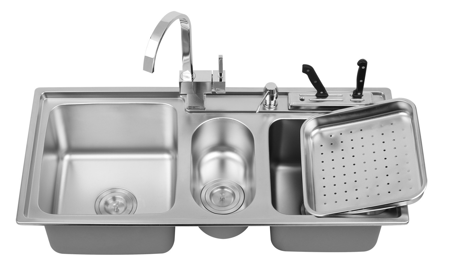 50cm Base Rectangular Stainless Steel Double Bowl Sink Undermount Brushed