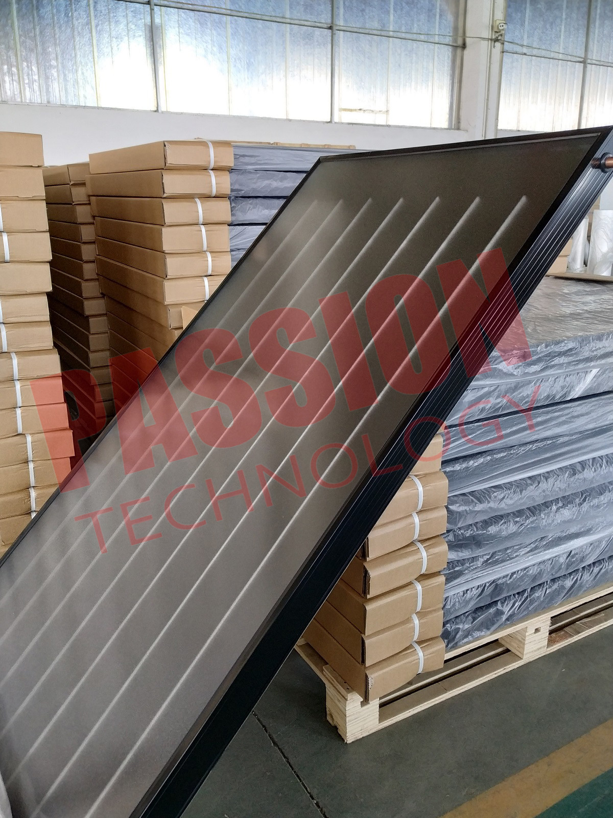 Blue Coating Flat Plate Solar Collector 2m² Black Chrome Flat Panel Thermal Collector