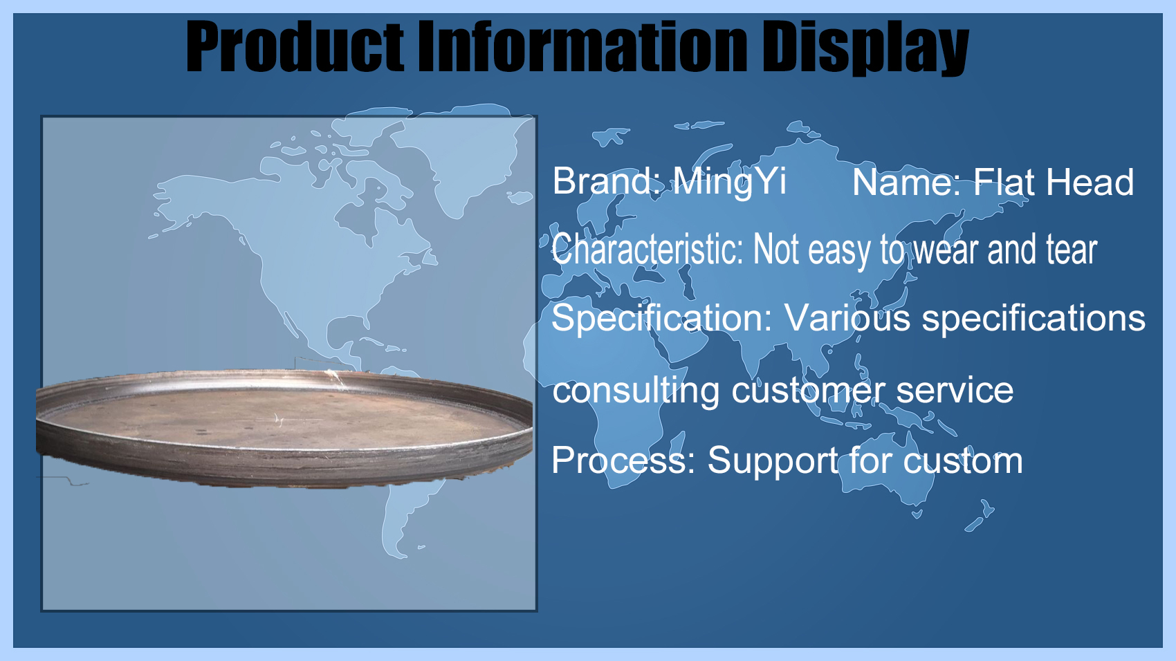 Pressure Vessel Heads High Pressure Carbon Steel Flat Head for Welding Connection