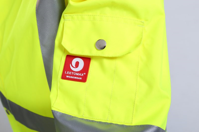 300D Oxford Hi Vis Trench Coat , 100% Polyester Class 3 Rain Jacket