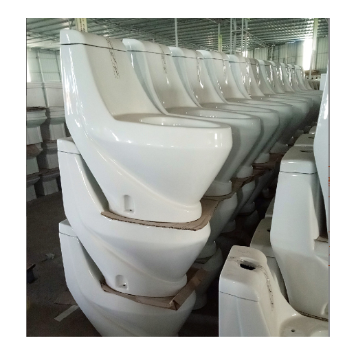 Upper Cistern Wc Ceramic One-Piece Toilet for Bathroom Set Floor Mounted Installation