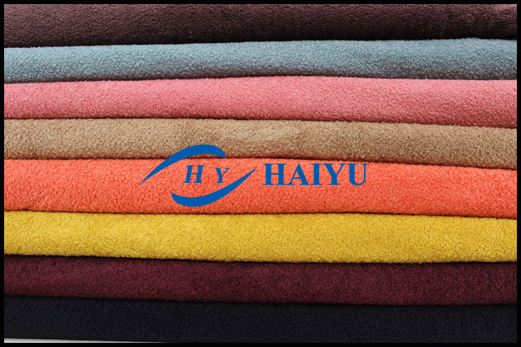 100% polyester warp knitting pearl velour/knitting fabric