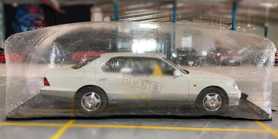 Indoor Transparent Inflatable Car Capsule Cover Tent With Filter