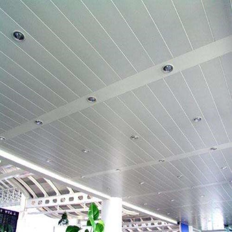 Fireproof S Strip Aluminum Metal Ceiling 600mm Width For Shopping Mall
