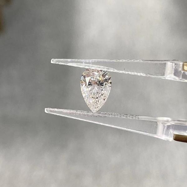 2.3ct G VVS IGI Certified Pear Brilliant Cut Lab Grown As Grown CVD White