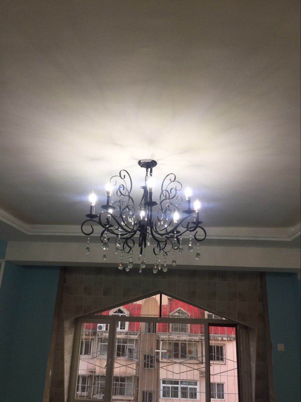 Bedroom Crystal Chandelier Hanging Lamp Indoor Black Chandlier(WH-CI-122)