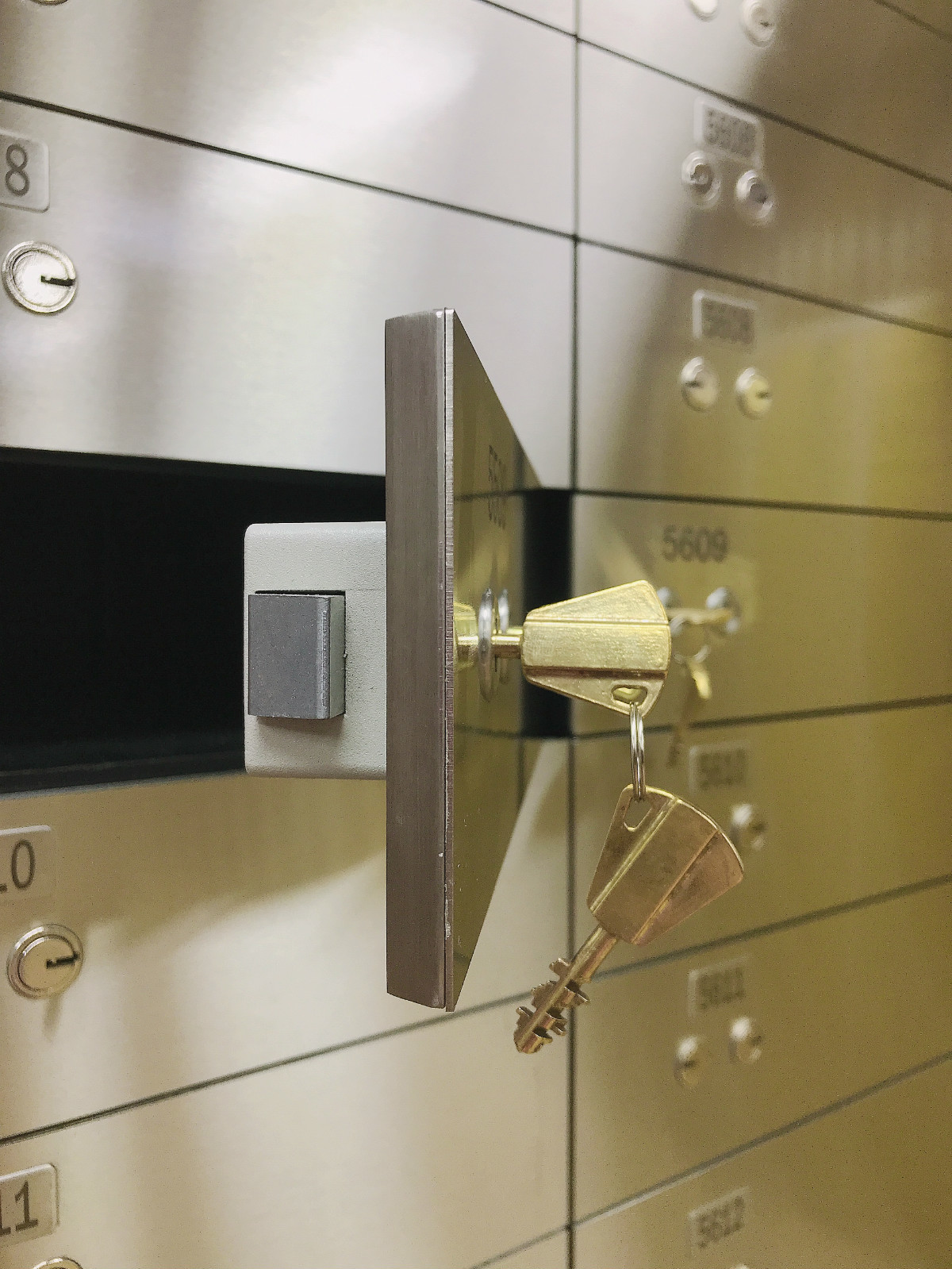 UL Listed JZ-01 Dual Copper Key Locks For Safe Deposit Box And Cabinet