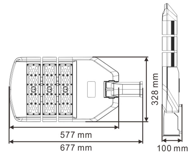 150W All In One Solar Led Street Light , Led Street Lamp 90-305V No Light Diffusion