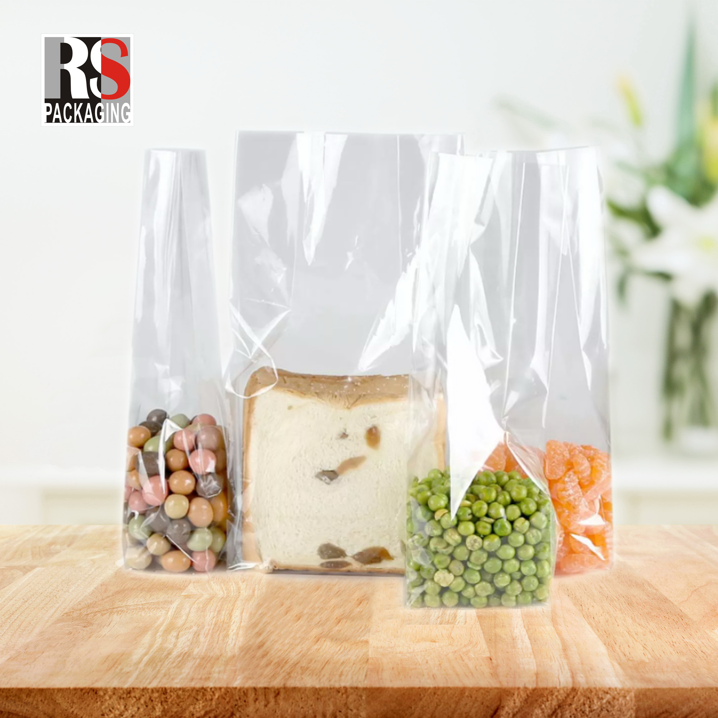 Micro Perforated Wicket Bread Bag Custom Logo Printed Square Bottom Bag For Bakery Packaging