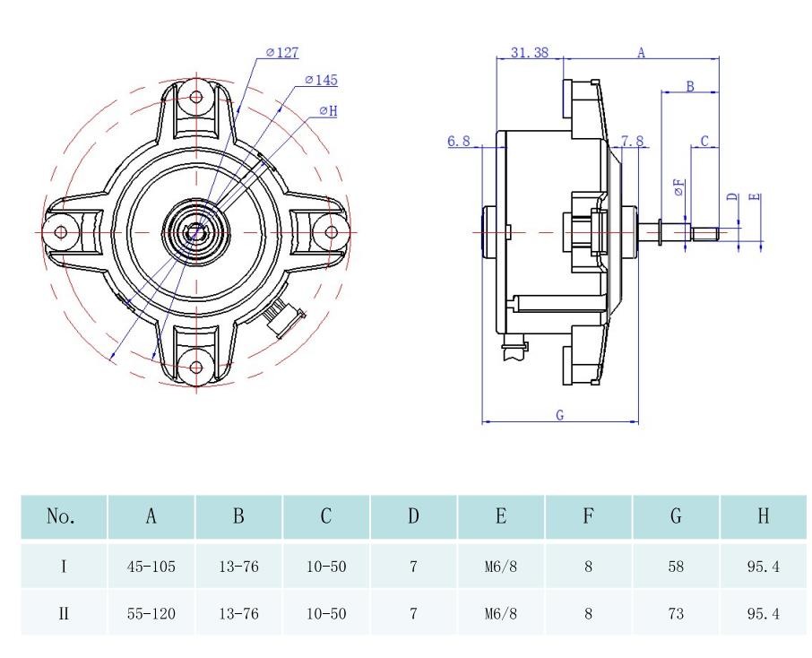 10-250W BLDC Brushless DC Motor DC310V For Axial Fan Centrifugal Blower Wheel 3 Wires Without PCB
