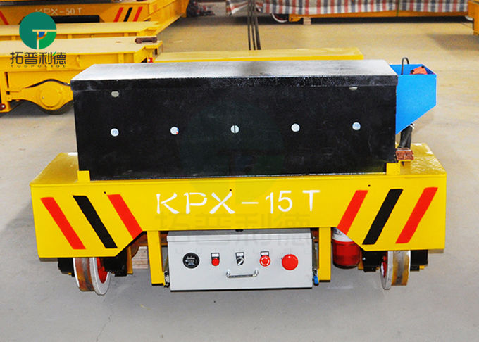 Workshop handling equipment has rail battery transfer cart for molds