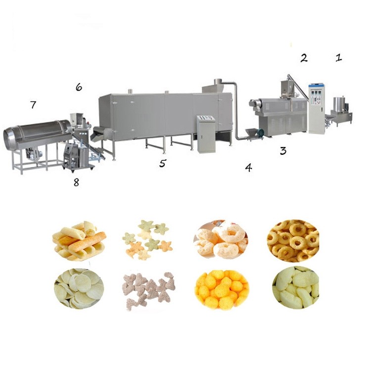 415v Taiwan Snack Food Vending Machine And Corn Chips Snacks Extruder Making Machinery