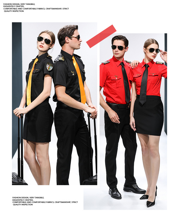 Airline Pilot Uniform for Women Modern Airline Hostess Cabin Crew Flight Attendant Attire