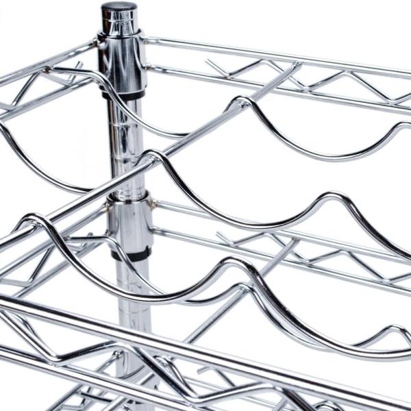 14" x 24" 3 Slanted Wire Shelving Wine Rack For Restaurant , Bar , Club ,