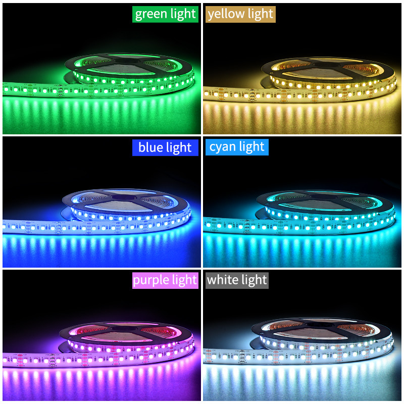 520-530nm Aluminum 5050 12W Flexible RGB LED Strip Light