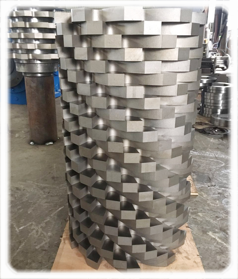 Durable Double Axis Plastic Shredder Blades , 20mm Industrial Shredder Blades
