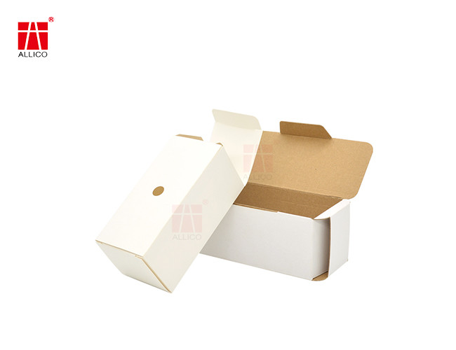 Blister Inside Folding Lid Postal Boxes , 12x5x5 Inches Glossy White Box