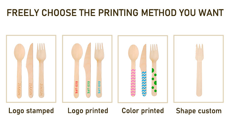 Cutlery Set Biodegradable Wood Spoon Fork Knife Disposable Wooden Wrapped Cutlery For Party Wedding
