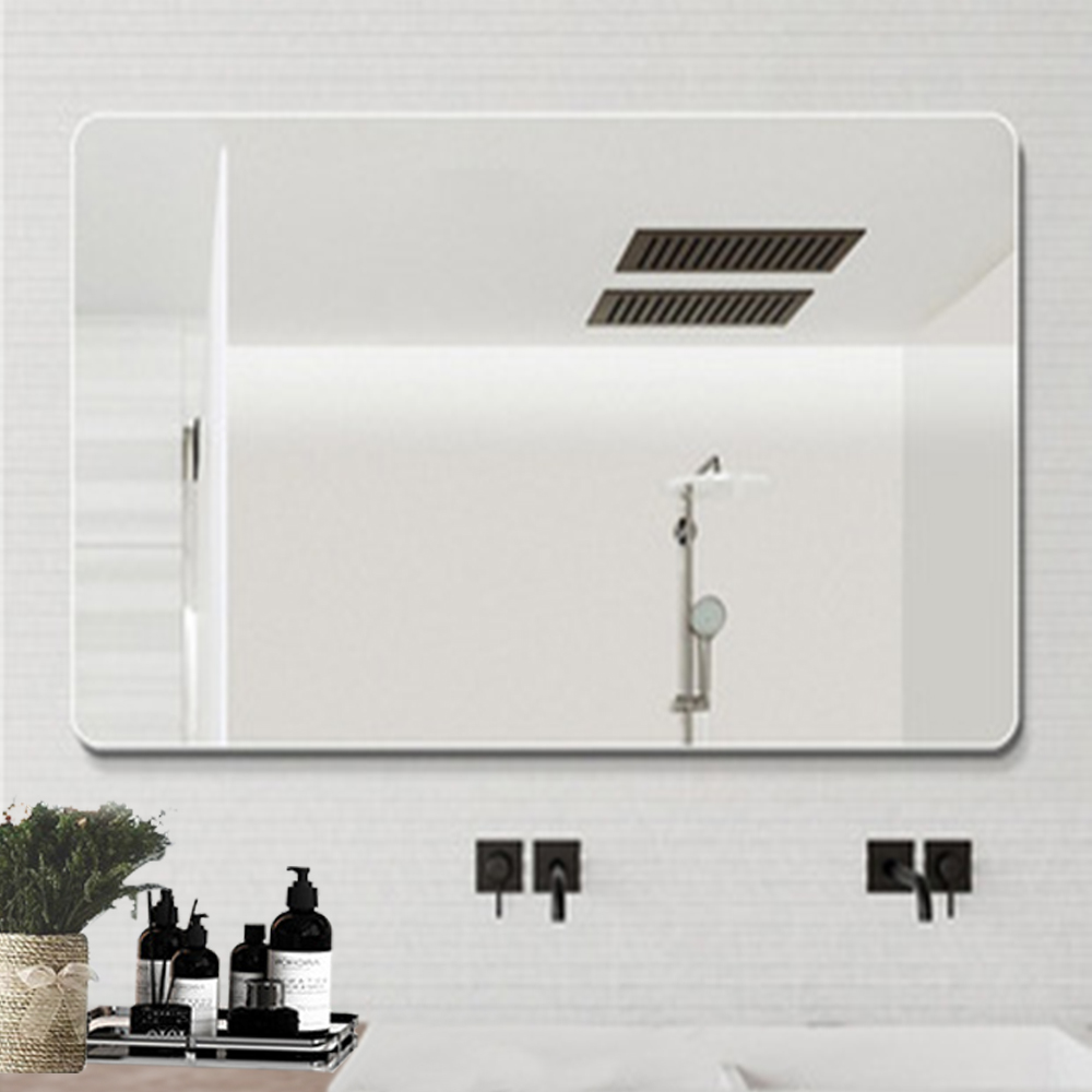 Large Glass Mirror Aluminum Metal Frame Wall Hanging with Customized Size Home Decor