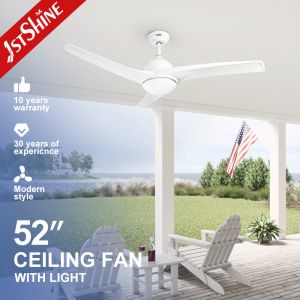 Remote Control Living Room Ceiling Fan 52 Inch Simple Plastic DC 6 Speeds Mulit Colors/OEM Manufactures