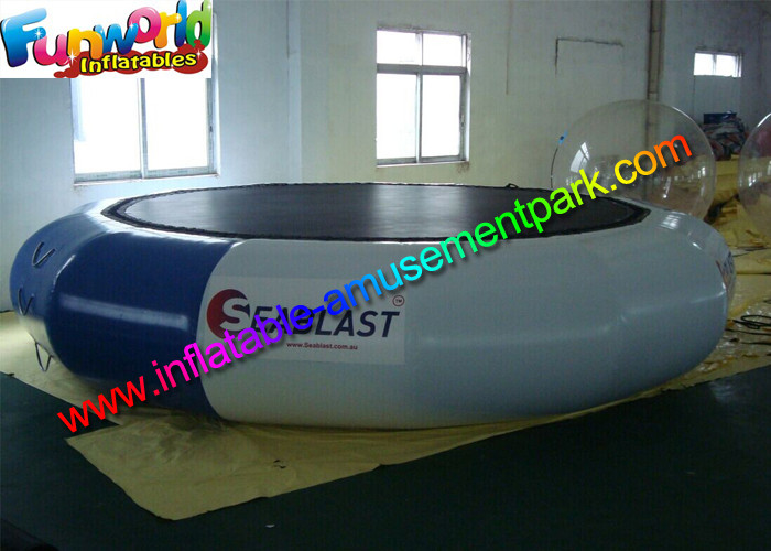 Plato Durable Inflatable Water Toys Jumping Trampoline With Small Platform