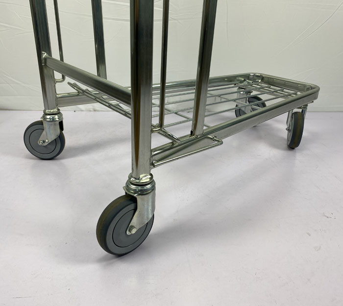 Double Decker Flatbed Heavy Duty Warehouse Trolley 200Kgs Capacity Logo Customized