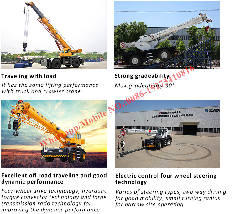 All Wheel Drive 4x4 XCMG Sany Zoomlion 25 Ton RT25 Mobile rough terrain crane telescopic Boom High Cost Effective