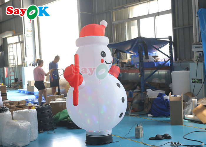 Oxford Cloth Inflatable Holiday Decorations Air Model Pvc Inflatable Rotating Christmas Snowman