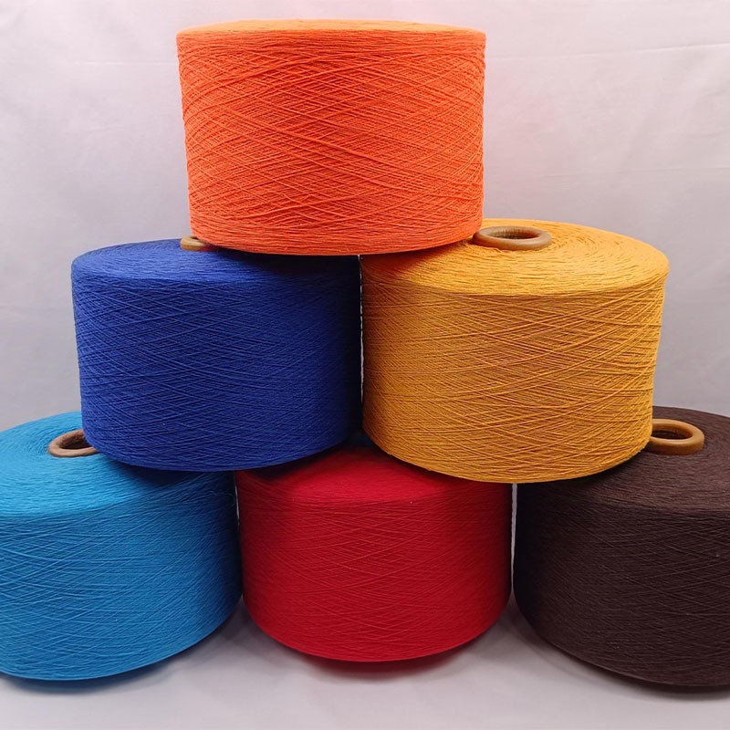 Ne 20s Raw White CVC Yarn Regenerated Cotton Yarn For Making Sturdy Canvas