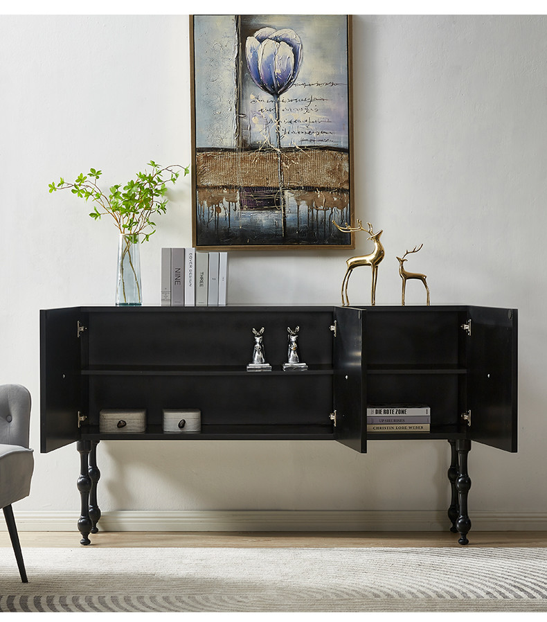 Modern Living Room Cabinets Custom American Solid Wood Shell Decorative Cabinet