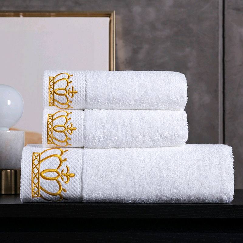 5 Star Hotel 100% Cotton Spa Face Hand Bath Towel Sets with Custom Logo and Solid Color