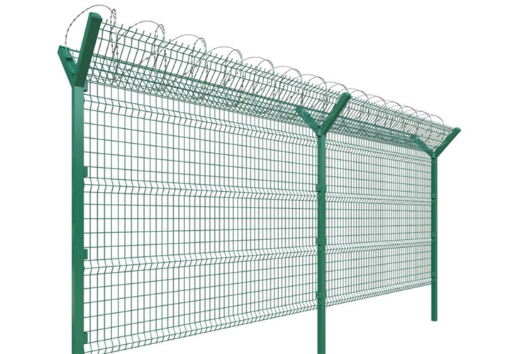Galvanized Steel Airport Security Fencing / Security Fence For Nuclear Power Station
