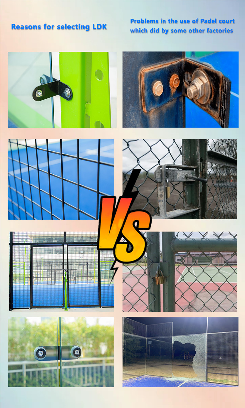 Lighting System Panoramic Paddle Tennis Court Paddle Ball Court With Custom Ceiling