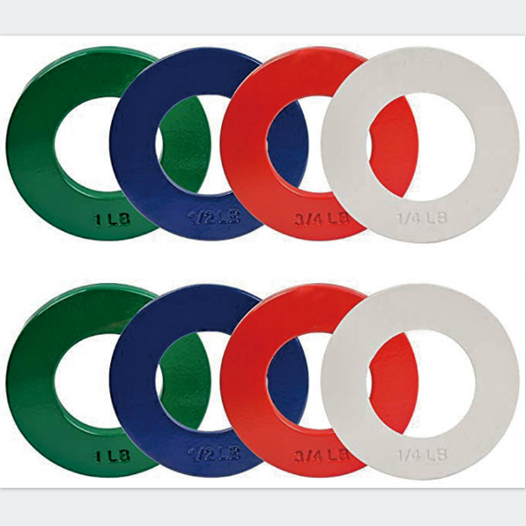 Rubber Barbell Weight Lifting Plates 1/4 LB Cast Iron Gym Plates