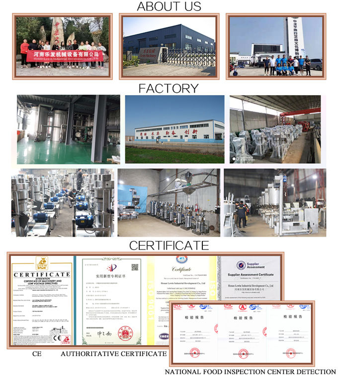 Vertical Screw Press Cooking Oil Making Machine 2.2kw Power 1800kg Weight