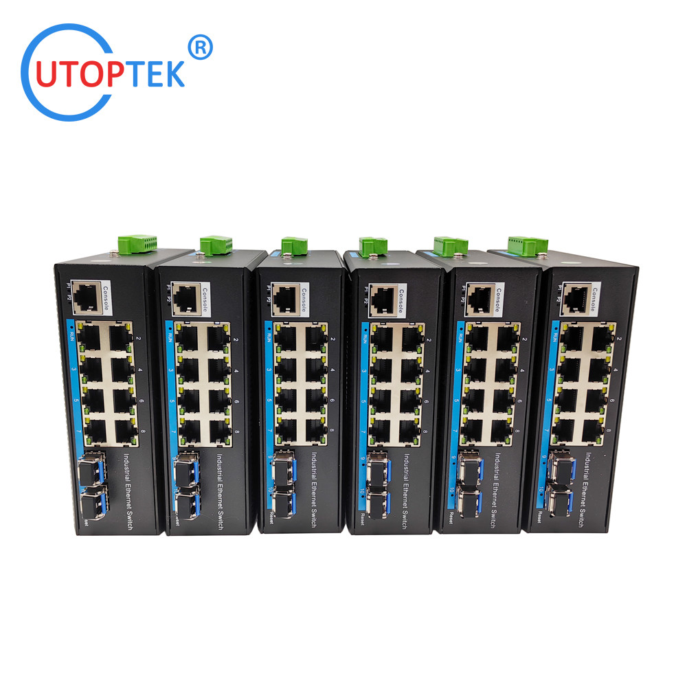UT28GM-SFP L2 Managed Industrial 2x1000M SFP port+ 8x10/100/1000M RJ45+1xConsole port -40 ~+85 ℃ Ethernet Switch