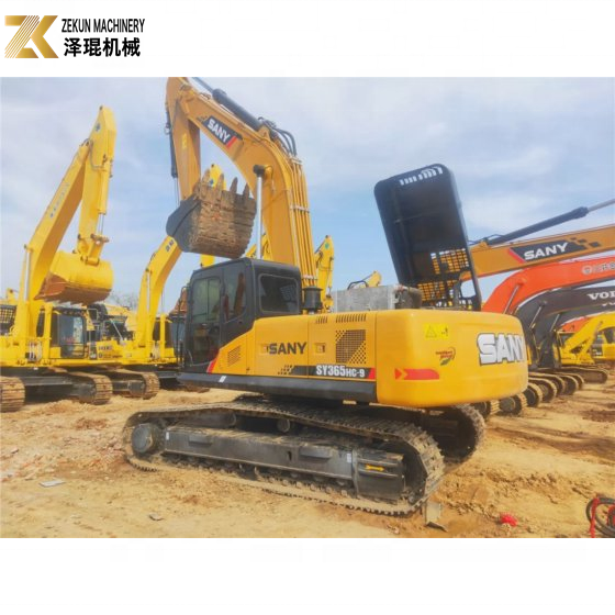 Low Hour Second Hand Machinery Digger Used Sany SY365 Excavator 365H SY365H Big 2020