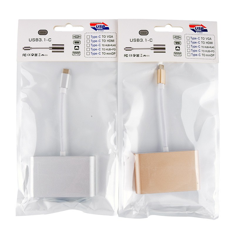 Kico High Performance 3 in 1 Type-C USD 3.1 to HDTV 4K USD 3.0 Type C Female Port Cable Adapter Converter Hub Good Price