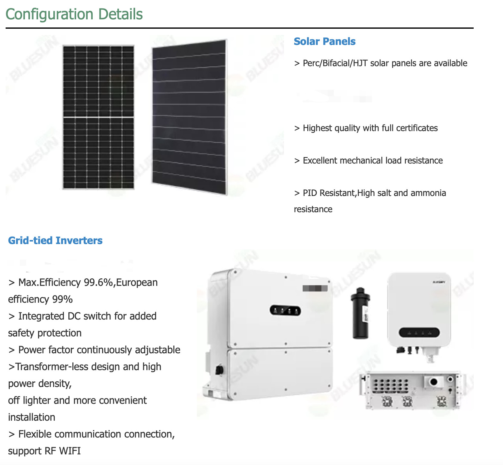 OEM ODM lifepo4 lithium battery 5Kw Solar Panel System Home Power 5KW Grid Tied Solar 6kw 8kw 10kw lithium battery packs