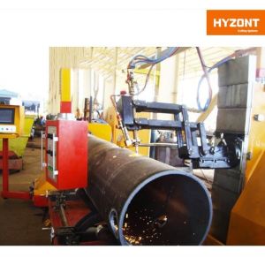 China Beveling CNC Pipe Plasma Cutting Machine With Touch Screen Panel on sale