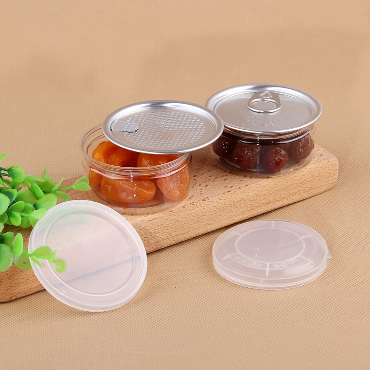 Empty 211 100ML Plastic Transparent Can With Pull Ring Easy Open Lid