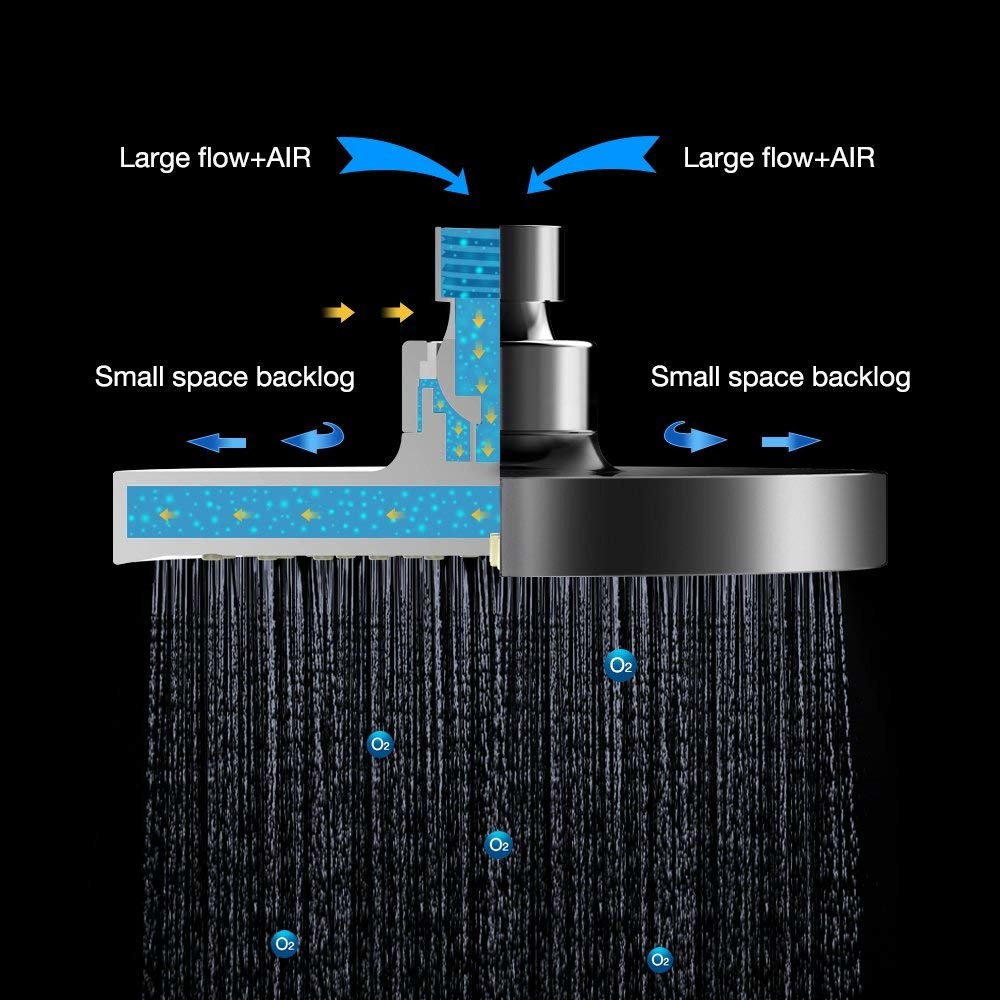 OEM Chrome Rain Shower Head , 0.3-0.4MPA Waterfall Shower Heads