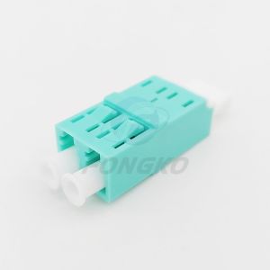  Duplex LC OM3 Plastic Optical Fiber Adapter with Metal Shutter Flangeless Manufactures