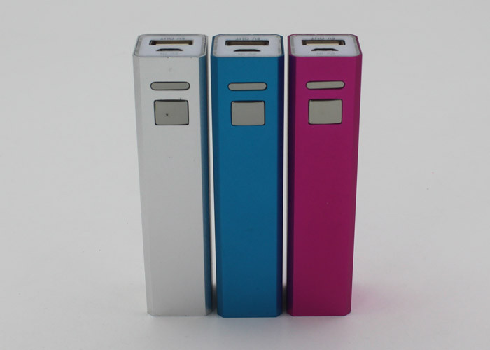 Colorful Rectangular Pocket USB Power Bank 2600mah Or Customized Capacity