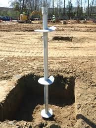 Double Leaf Pre Embedded Helical Ground Anchors Length 1600mm Galvanised Screw Piles