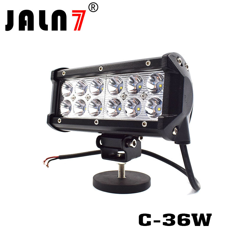 LED Light Bar JALN7 36W CREE Spot Flood Combo LED Driving Lamp Super Bright Off Road Lights LED Work Light Boat Jeep