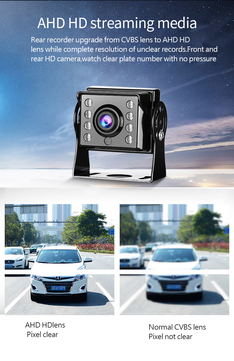 HD1080P Sharper Image Dual Dashboard Camera For Trucks Motion Detection