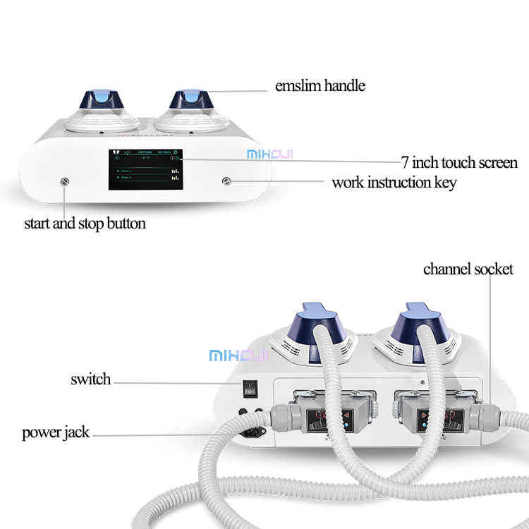 Electrical Muscle Sculpting Machine Emslim Neo RF Operation With 2 Handles