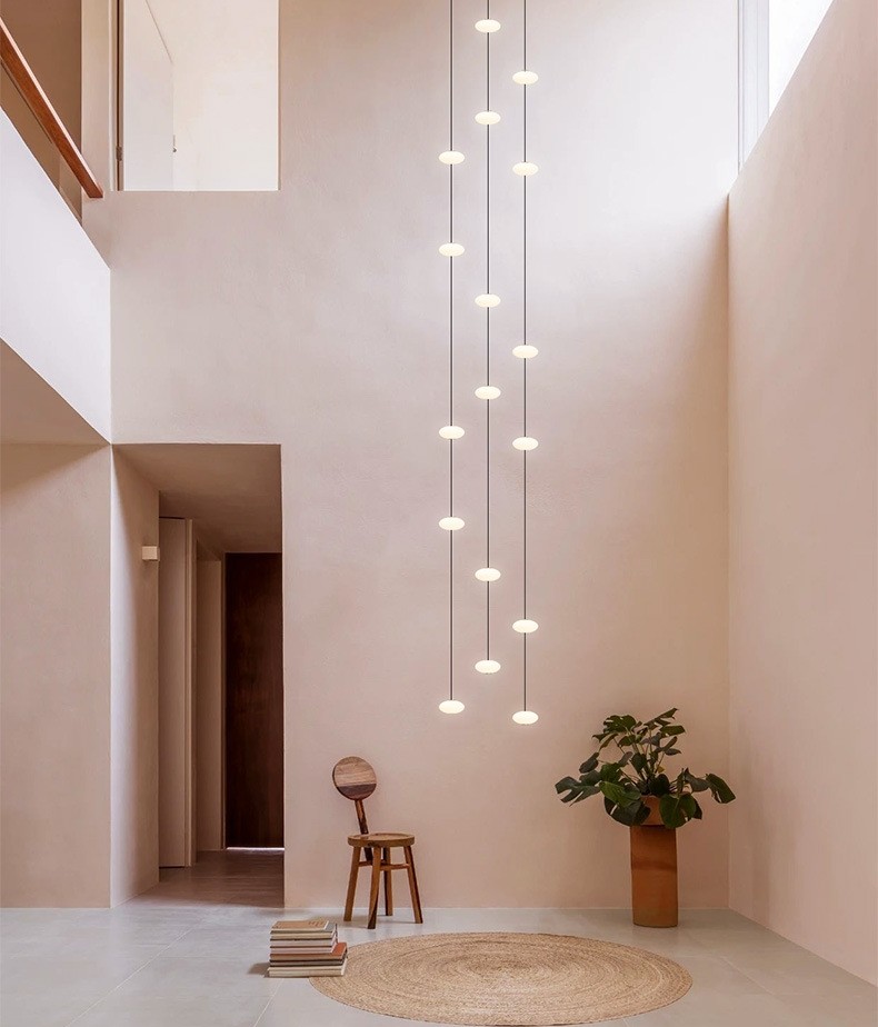 Led staircase chandelier modern living room chandelier hanging designer Villa duplex building lighting(WH-AP-553)